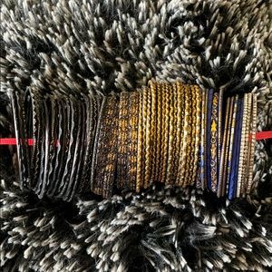 Navy and black bangles